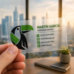 Tarjetas Transparentes x 100 unidades