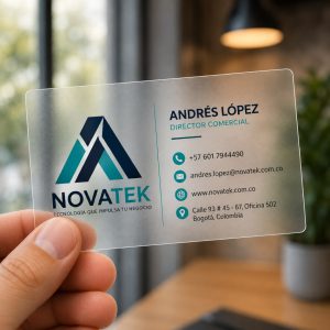 Tarjetas Transparentes x 500 unidades